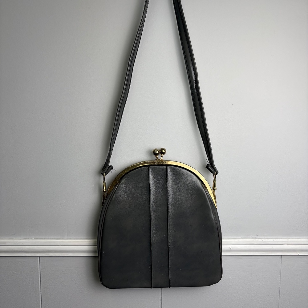 Vintage Dark Grey Shoulder Bag Women's